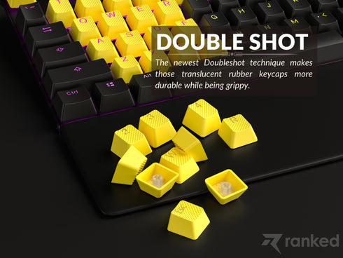 Rubberized TPR Keycaps - 23 Keys